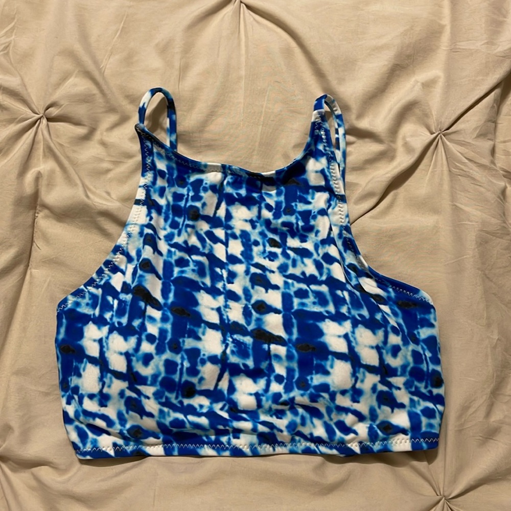 Halter bikini swim top. Size medium.